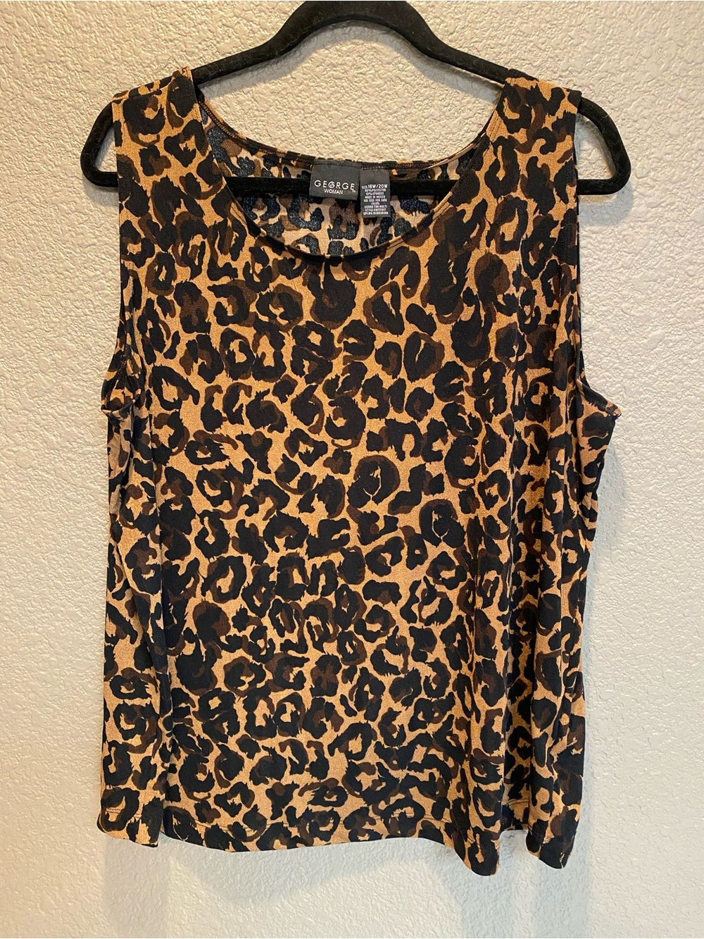 George Leopard Print Tank Top - Brown and Black